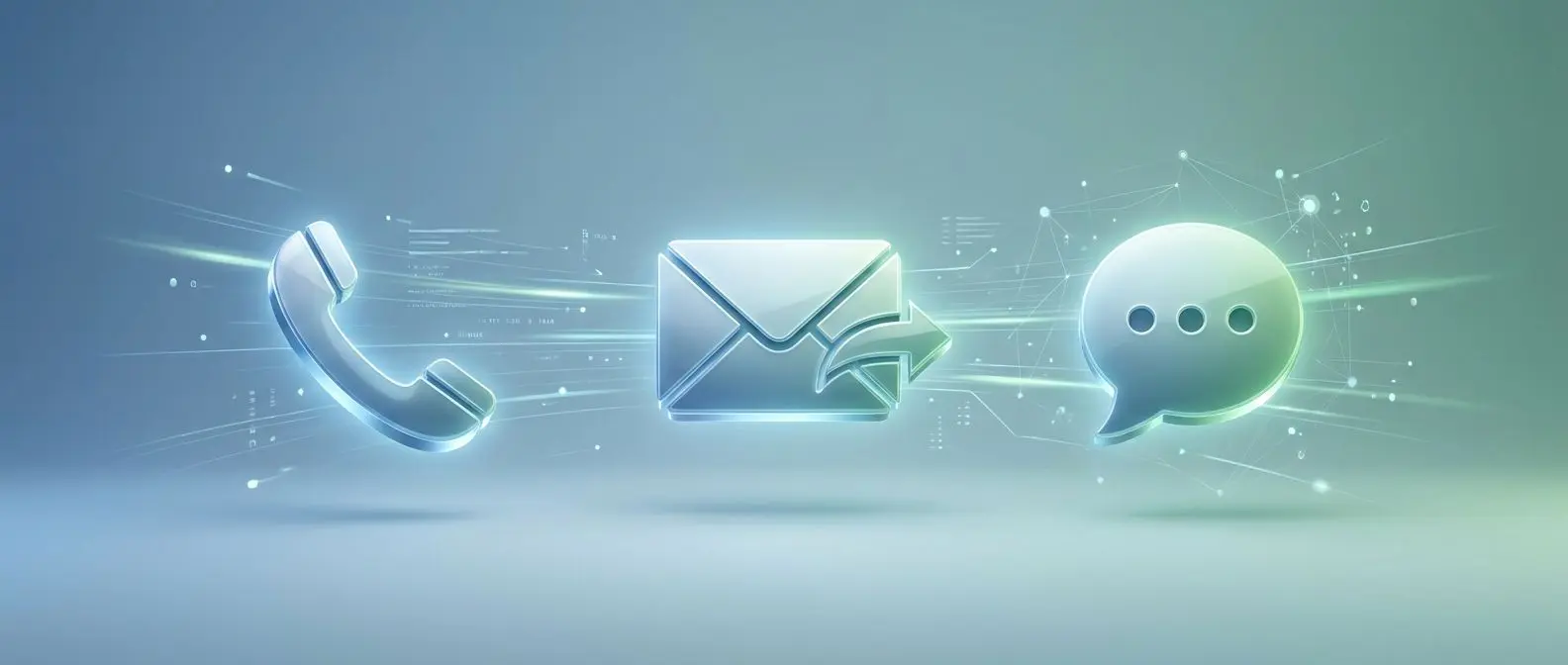 Banner com canais de contacto por telefone, email e chat ao vivo