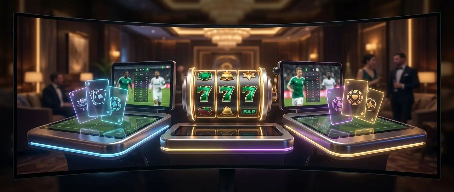 Banner com ambiente digital de promoções Solverde para jogos e futebol