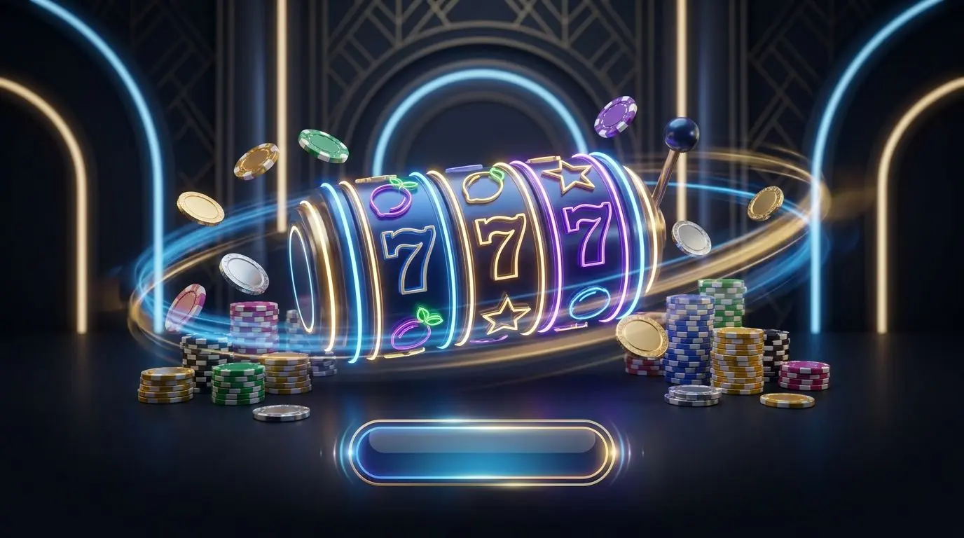 Banner visual com ambiente de slots online e destaque para rodadas grátis