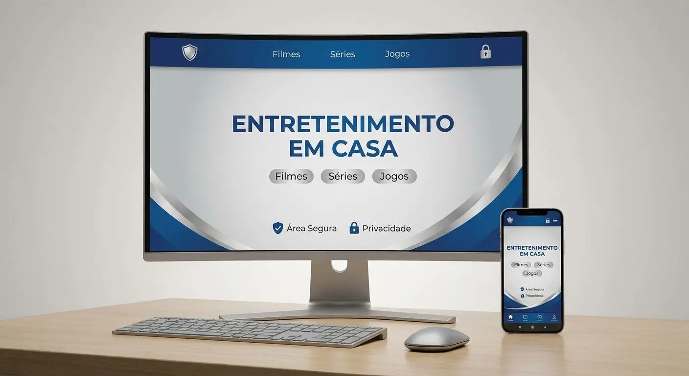 Interface geral do site com navegação segura e área de conta